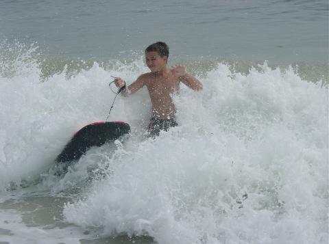 Wave boards are popular on the Outer Banks...but use caution and always check the water depth. Be careful of rip conditions.  Children should not go to the beach alone!