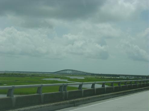 This view is of the Oregon Inlet Bridge, about 40 minutes south of Corolla.  There is excellent fishing opportunities from Oregon Inlet area