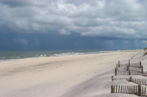 Picturesque clouds gather over the ocean for a summertime thunderstorm.  Always check the weather forecast!